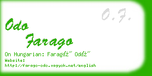 odo farago business card